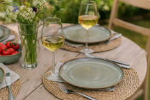 Cookinglife Serviesset Sabi Grøn 18-delig / 6 personer - 6 middagstallerkener, 6 morgenmadstallerkener og 6 skåle