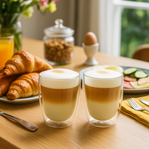 Cookinglife Dubbelwandige Latte Macchiato glas 380 ml - 2 stk.