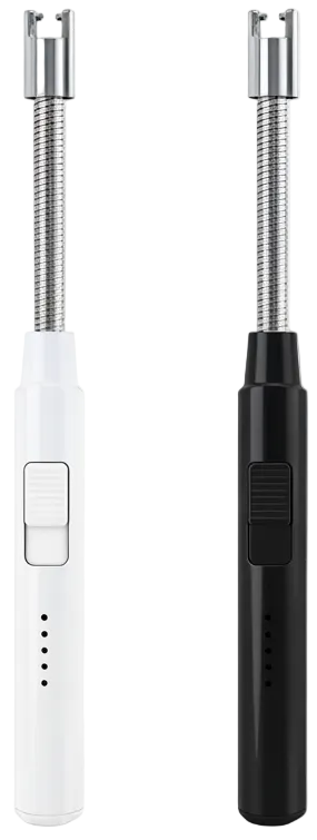 Cookinglife Elektriske Lighter - Bøjelig Lighter - USB genopladelig - Sort/Hvid