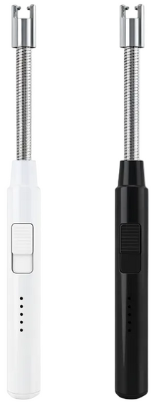 Cookinglife Elektriske Lighter - Bøjelig Lighter - USB genopladelig - Sort/Hvid