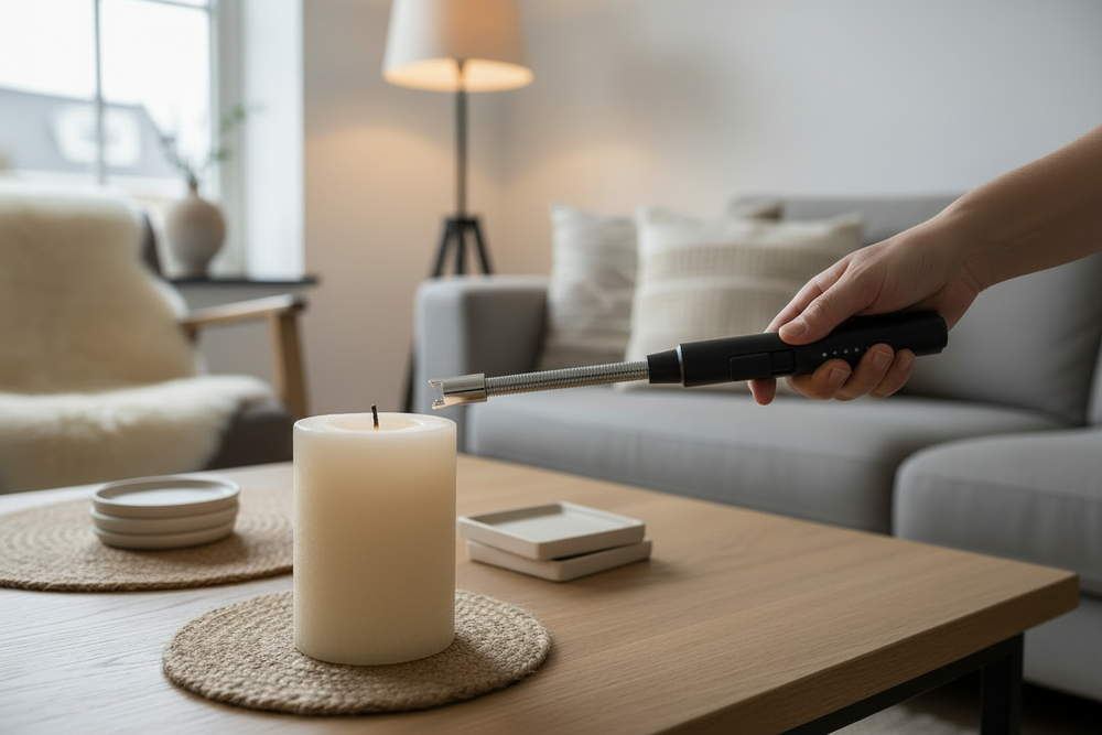 Cookinglife Elektriske Lighter - Bøjelig Lighter - USB genopladelig - Sort/Hvid