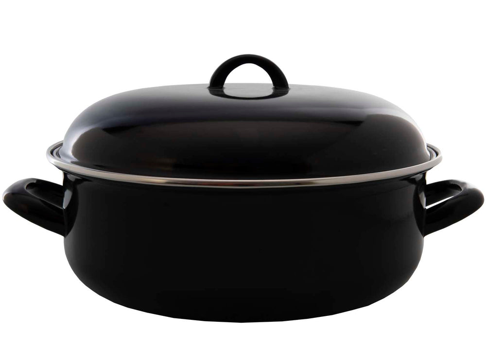 Cookinglife Braadpan med deksel - Emaille - Cooking - ø 28 cm / 6 Liter - geëmailleerde anti-aanbaklaag