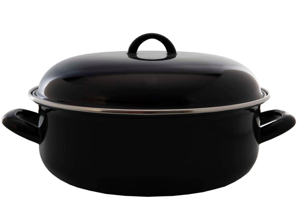 Cookinglife Braadpan med deksel - Emaille - Cooking - ø 28 cm / 6 Liter - geëmailleerde anti-aanbaklaag