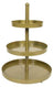 Cookinglife Etagère metal / guld ø 15, 20 & 25 cm - 3-lags - 35 cm høj