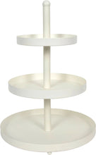 Cookinglife Etagère metal creme ø 15, 20 & 25 cm - 3-lags - 35 cm høj