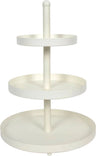 Cookinglife Etagère metal creme ø 15, 20 & 25 cm - 3-lags - 35 cm høj