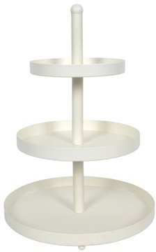Cookinglife Etagère metal creme ø 20, 25 & 30 cm - 3-lags - 55 cm høj
