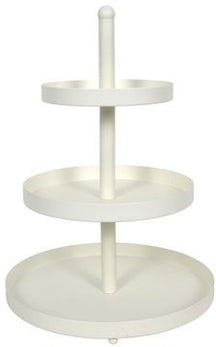 Cookinglife Etagère metal creme ø 20, 25 & 30 cm - 3-lags - 55 cm høj