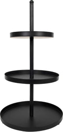 Cookinglife Etagère metal sort ø 20, 25 & 30 cm - 3-lags - 55 cm høj