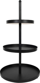 Cookinglife Etagère metal sort ø 20, 25 & 30 cm - 3-lags - 55 cm høj