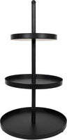 Cookinglife Etagère metal sort ø 20, 25 & 30 cm - 3-lags - 55 cm høj