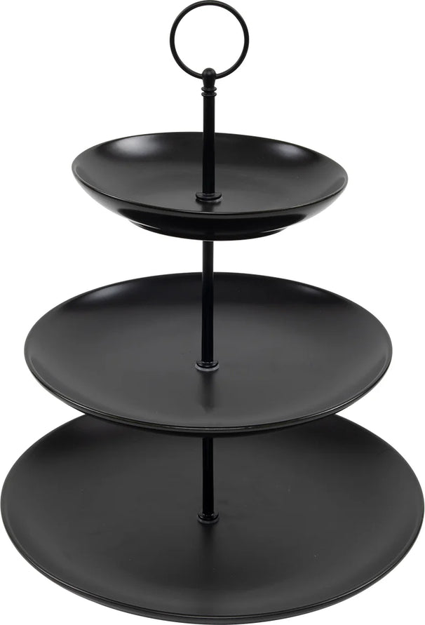 Cookinglife Etagère sort ø 16, 21 & 26 cm - 3-lags - 32 cm høj