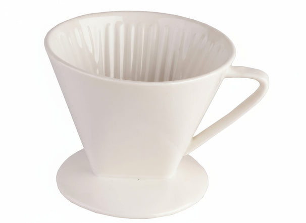 Cookinglife Koffiefilterholder Barista Porselein - Maat 4