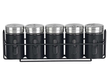 Cookinglife Krydderireol Sort 5-Delt - Med Krydderistrøere 80 ml