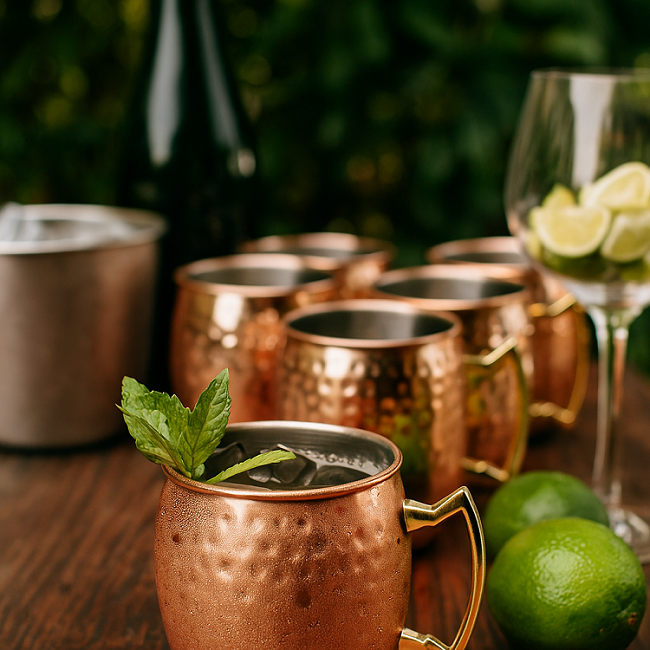 Cookinglife Moscow Mule Cocktailbecher - Kobber - 500 ml - 6 Styk