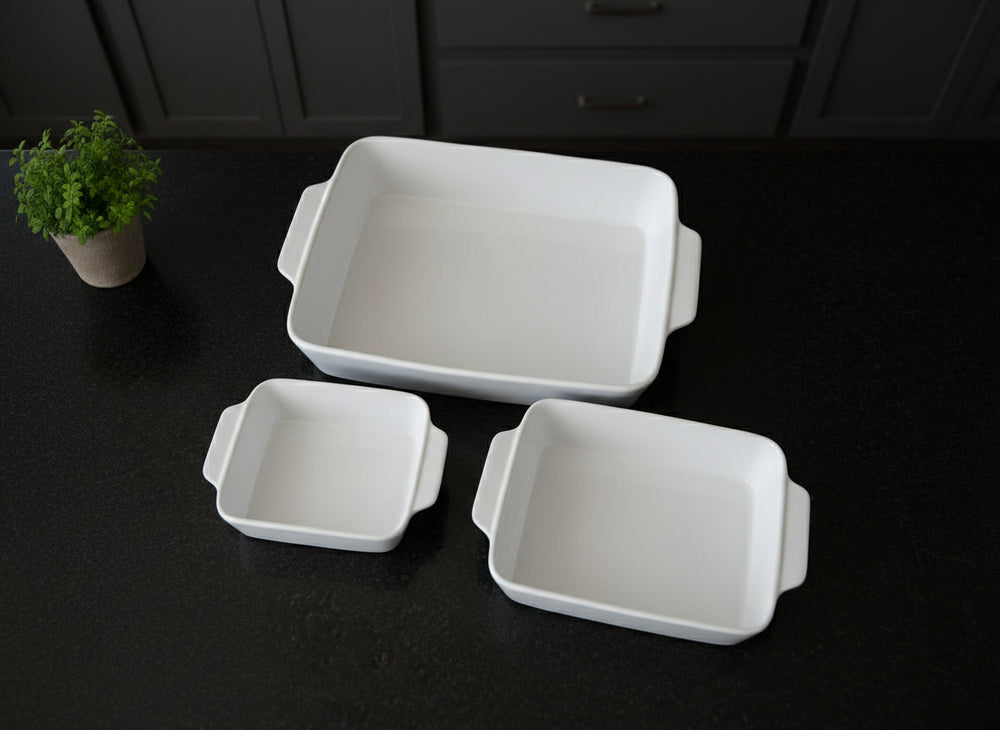 Cookinglife Ovenschalen Aardewerk Set - 3 Stuks