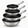 Cookinglife Pandesæt HexaCook Hybride Pande 4-delt - Wok ø 28 cm + Stegepande ø 20, 24 & 28 cm - NON STICK - egnet til alle varmekilder - keramisk non-stick belægning