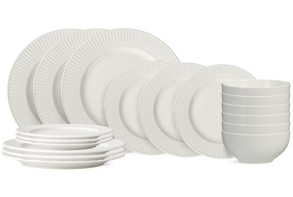Cookinglife Serviesset Siaki New Bone - Porcelæn - 18-delt