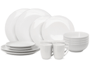 Cookinglife Serviesset Aardewerk Hvid 16-delt / 4 personer - 4 middagstallerkener, 4 morgenmadstallerkener, 4 skåle og 4 krus