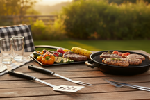 Cookinglife BBQ værktøjssæt Fire & Flavour Sort 3-Delt - RVS - BBQ Spatel, Tang & Gaffel