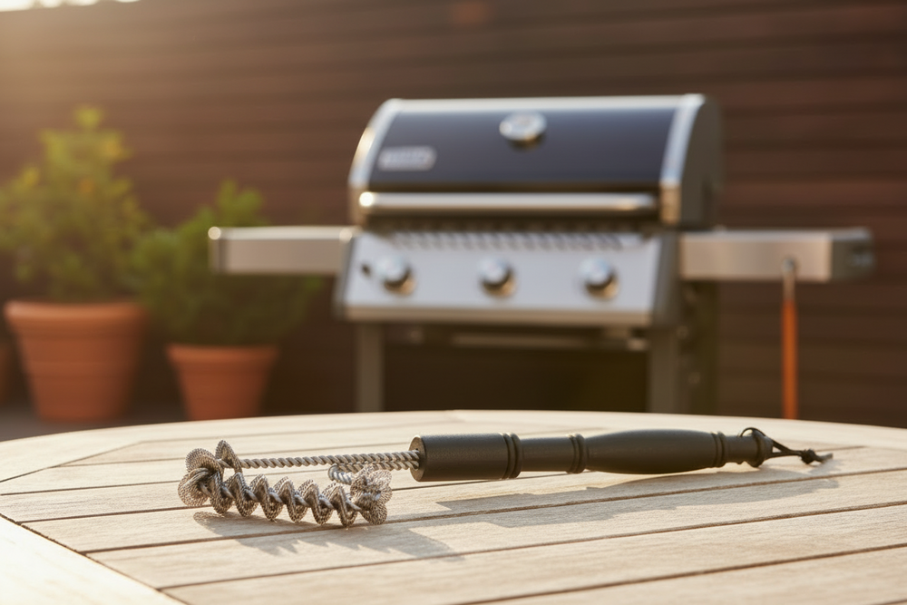 Cookinglife BBQ Rengøringsbørste Fire & Flavour RVS 40 cm - Rengøringsbørste med Sort Håndtag