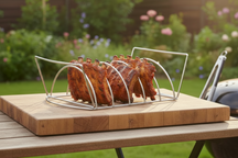Cookinglife BBQ Sparerib Rek Fire & Flavour - Varmebestandigt Stål - Grillning af Kød og Fjerkræ