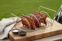 Cookinglife BBQ Sparerib Rek Fire & Flavour - Varmebestandigt Stål - Grillning af Kød og Fjerkræ