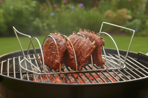 Cookinglife BBQ Sparerib Rek Fire & Flavour - Varmebestandigt Stål - Grillning af Kød og Fjerkræ