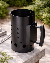 Cookinglife BBQ Starter Brikettenstarter Fire & Flavour 30.5 cm - Varmebestandigt Metal Sort