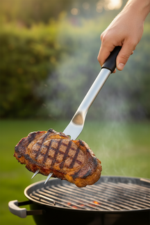Cookinglife BBQ Vork Fire & Flavour RVS 42 cm - Grillvork for Kød og Grøntsager