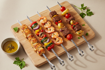 Cookinglife BBQ Spiezen Fire & Flavour RVS 41 cm - Sæt med 8 Grill Spyd