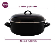 Cookinglife Braadpan med deksel - Emaille - Cooking - ø 22 cm / 2 Liter - geëmailleerde anti-aanbaklaag