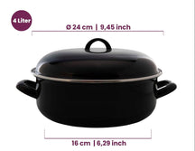 Cookinglife Braadpan med deksel - Emaille - Cooking - ø 24 cm / 4 Liter - geëmailleerde anti-aanbaklaag