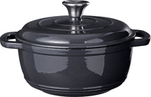 Cookinglife Braadpan med deksel - Heritage Cast Gietijzer - Grå - ø 22 cm / 2.4 Liter - emaljeret non-stick belægning