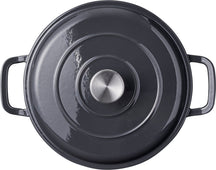 Cookinglife Braadpan med deksel - Heritage Cast Gietijzer - Grå - ø 26 cm / 4.4 Liter - emaljeret non-stick belægning