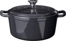 Cookinglife Braadpan med deksel - Heritage Cast Gietijzer - Grå - ø 26 cm / 4.4 Liter - emaljeret non-stick belægning