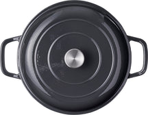 Cookinglife Braadpan med deksel - Heritage Cast - Gietijzer - Grå - ø 30 cm / 2.6 Liter - emaljeret non-stick belægning