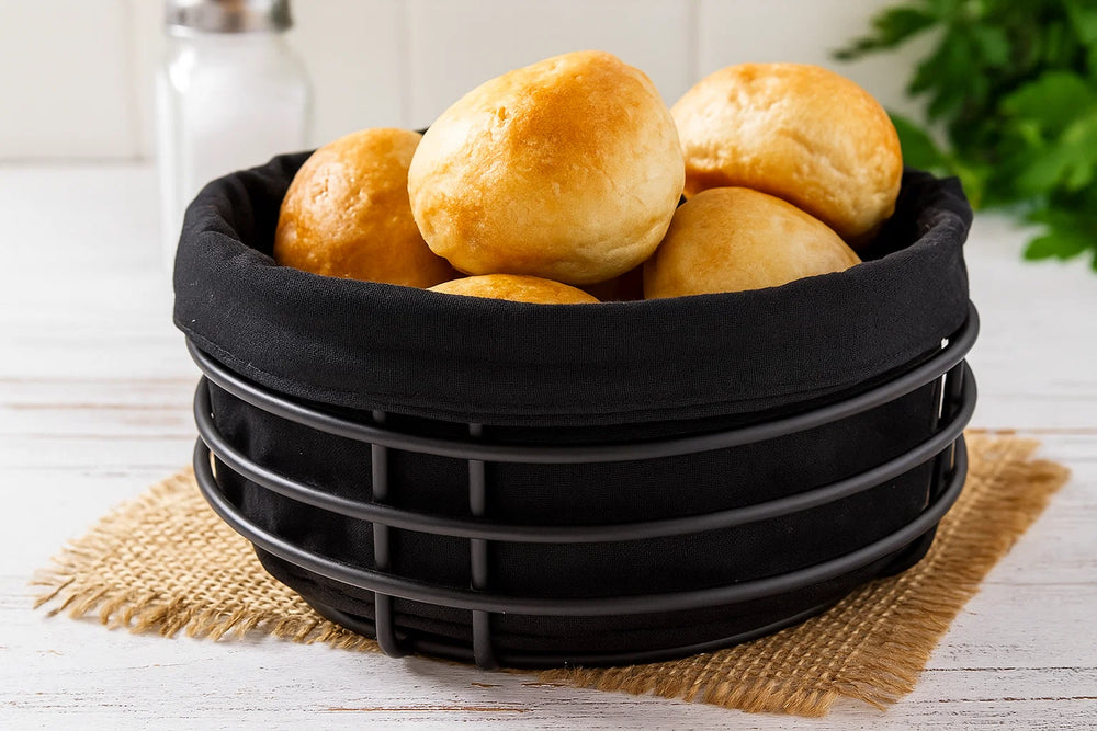 Cookinglife Brødkurv Sort Metal ø 23 cm