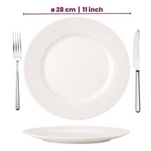 Cookinglife Dinerborden - CampVibe - Outdoor - Kunststof - Onbreekbar - Hvid ø 28 cm - 4 Stykker