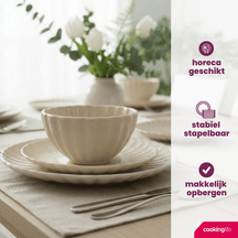 Cookinglife Soepkommen / Kommen Cardida Beige ø 14 cm - 6 Stuks