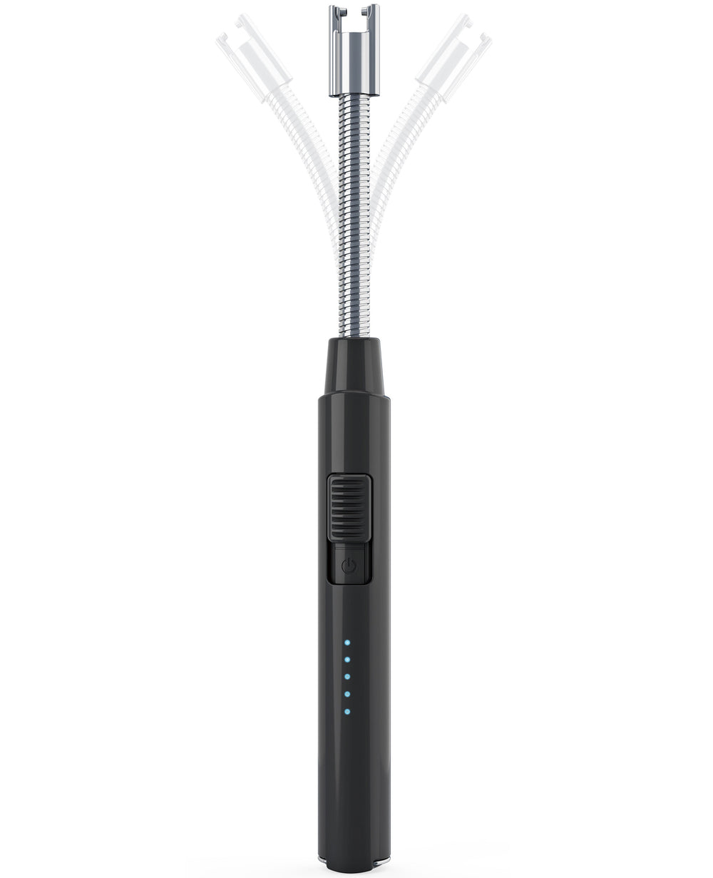 Cookinglife Elektriske Lighter - Bøjelig Lighter - USB genopladelig - Sort/Hvid