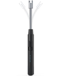 Cookinglife Elektriske Lighter - Bøjelig Lighter - USB genopladelig - Sort/Hvid