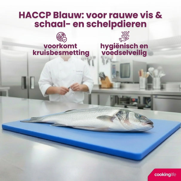 Cookinglife Snijplank HACCP Blauw 40 x 30 cm - til fisk