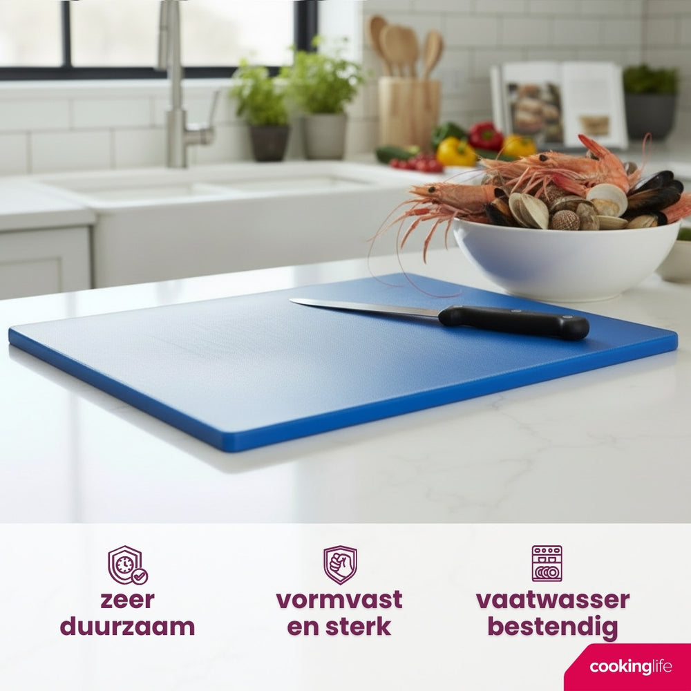 Cookinglife Snijplank HACCP Blauw 40 x 30 cm - til fisk
