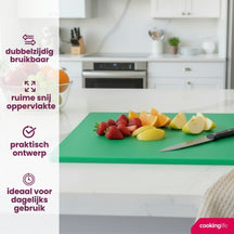 Cookinglife Skærebræt HACCP Grøn 40 x 30 cm - til grøntsager & frugt