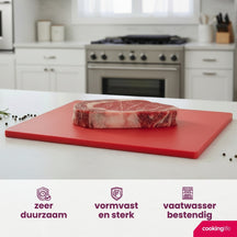 Cookinglife Skærebræt HACCP Rød 40 x 30 cm - til kød