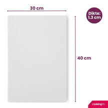 Cookinglife Skærebræt HACCP Hvid 40 x 30 cm - til mejeri & brød
