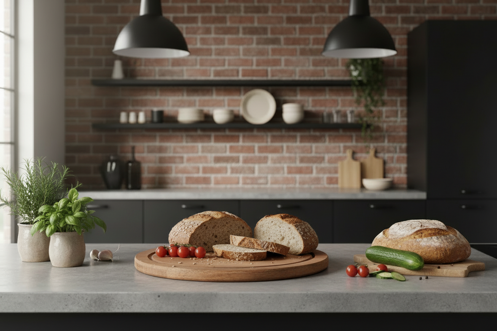 Cookinglife Skærebræt Træ Akacietræ Pure Wood Ø 30 cm - Rundt Skærebræt med Saftkanal