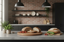 Cookinglife Skærebræt Træ Akacietræ Pure Wood Ø 30 cm - Rundt Skærebræt med Saftkanal