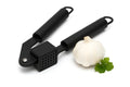 Cookinglife Knoflookpers Zwart 19 cm - Knoflookpers for frisk hvidløg - Nem at rengøre - Solidt RVS pressegedele - Komfortable plastik håndtag - Holdbar og stilfuld - 190 x 50 x 30 mm - Køkkenredskaber - Køkken tilbehør